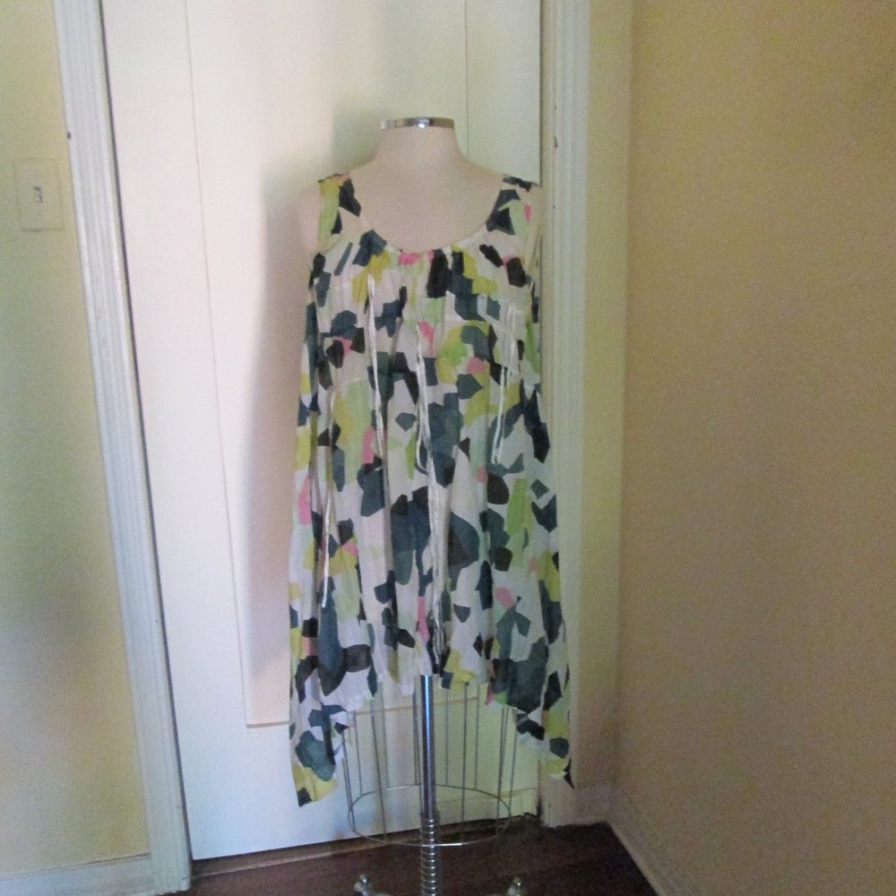 Full Ribbon Tunic Dress Handkerchief C. Luce L XL